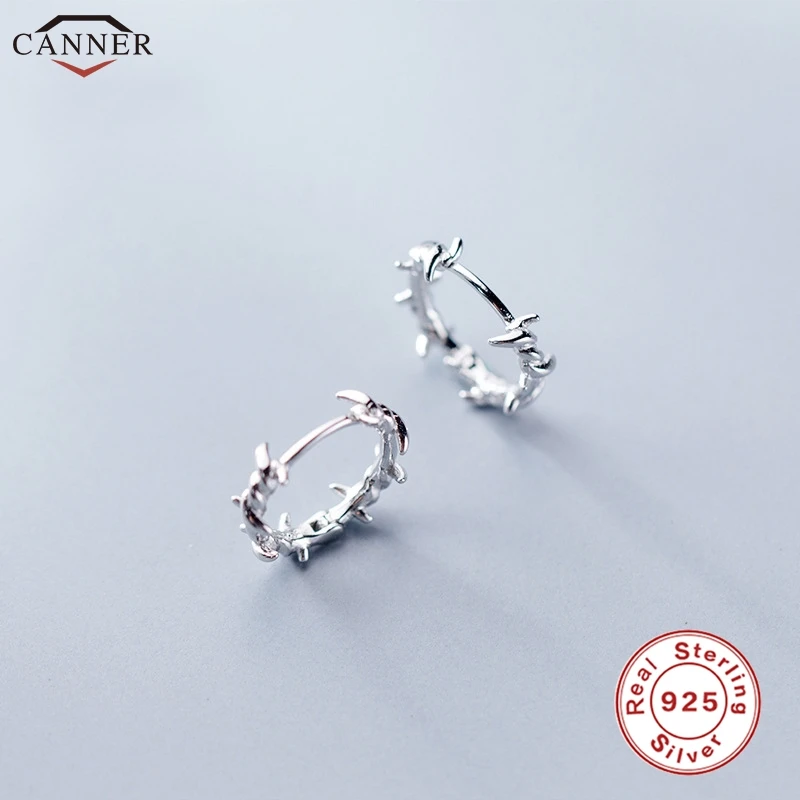 

CANNER Small Hoop Earrings 925 Sterling Silver Circle Earrings for Women Huggie Earings 2019 Fashion Jewelry Gifts H40