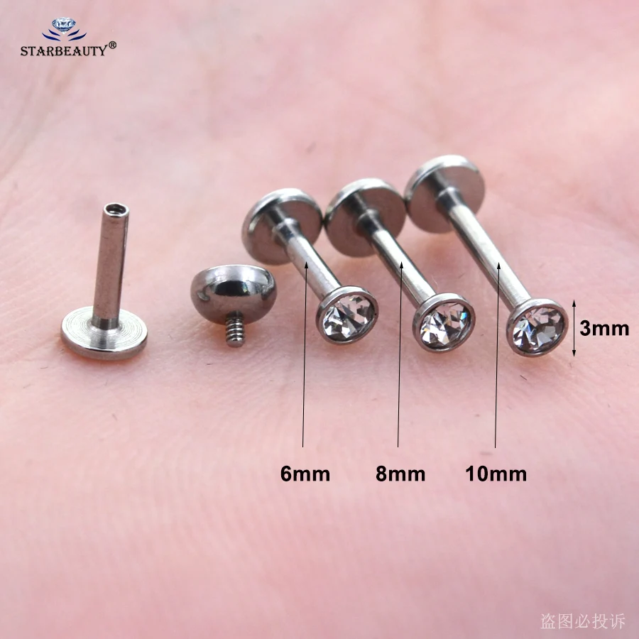 2Pcs Gem Nose Piercing Ear Piercing Set