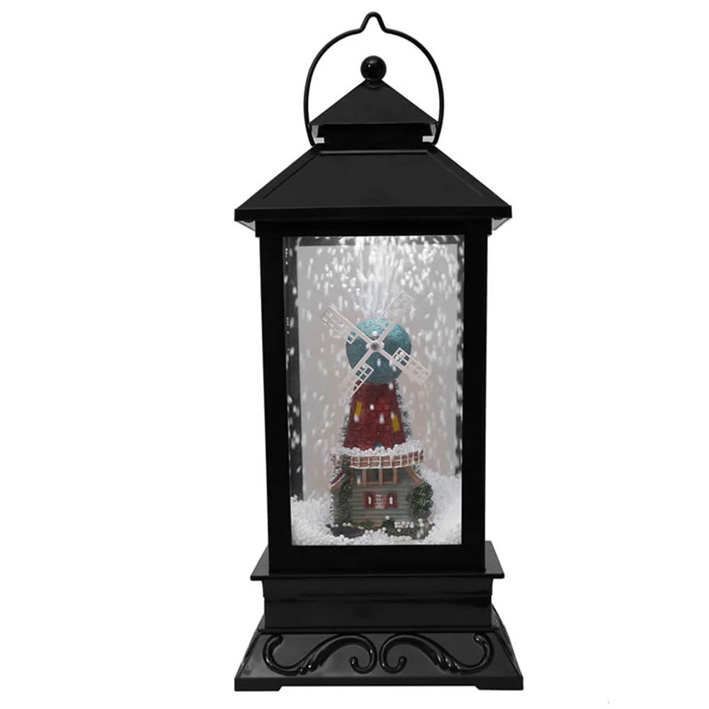 

ABS Festival Outdoor Snow Globe Home Ornaments Christmas Decoration Portable Kid Gift LED Light Party Music Box Holiday