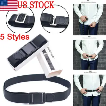 

Shirt Holder Men Women Adjustable Shirt-Stay Best Shirt Stays for men Black Tuck It Belt Shirt Designed Hold up