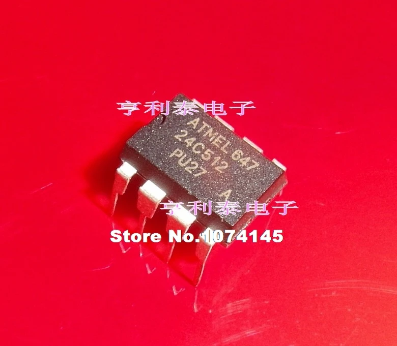

10pcs/lot AT24C512-10PI-2.7 AT24C512-10PU-2.7 24C512 EEPROM