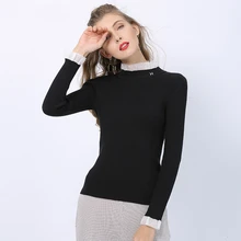 New Autumn Winter Women Sweater Autumn Winter Ladies Slim Warm Knitted Pullover Sweet Ladies Solid Jumper Tops Tricot Femme