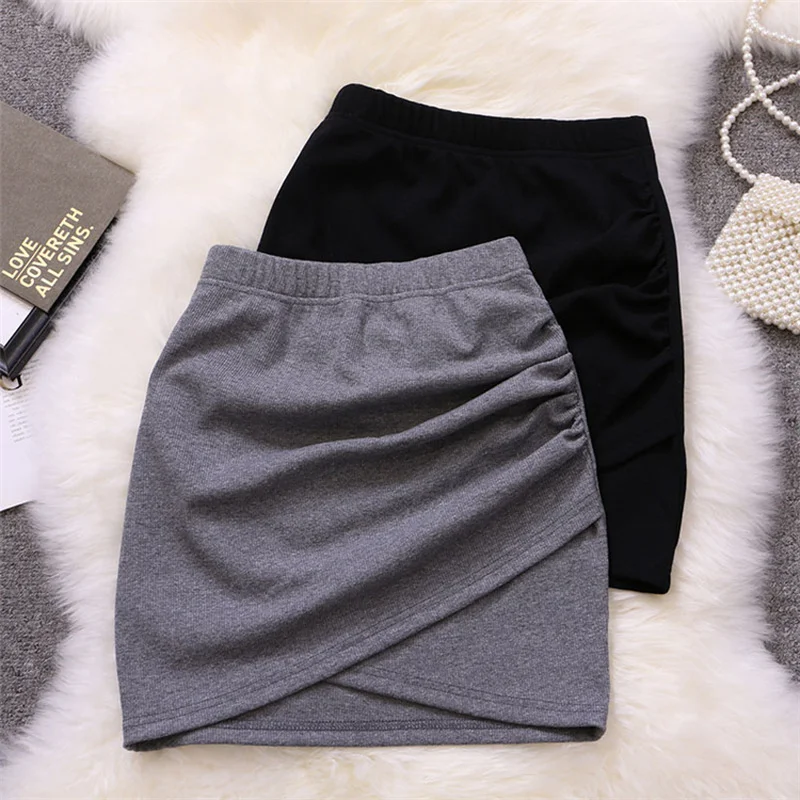 

Women Irregular Pleated Mini Skirt 2021 New Summer Sexy High Waist Short Skirt Woman Streetwear Wrap Skirts