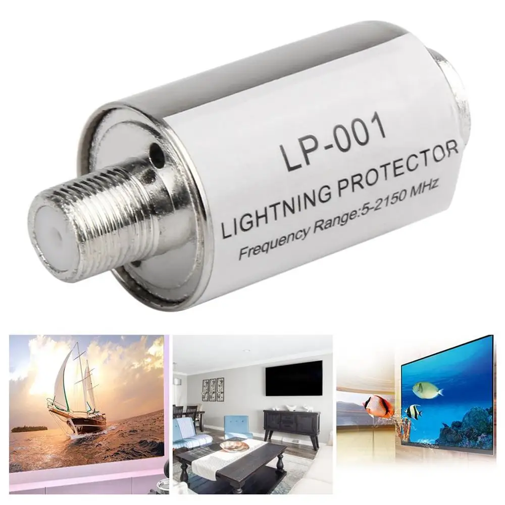 Lightning Protection Devices Surge Protector Coaxial Satellite TV Satellite Antenna Lightning Arrester 5-2150MHz