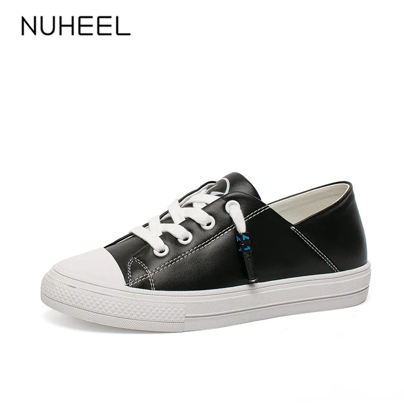 Туфли NUHEEL женские на плоской подошве повседневная обувь для скейта однотонные
