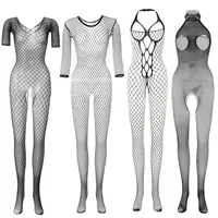 4-Style Sexy Kostüme Body Suit Body Strümpfe Sex Erotik Open Crotch Teddy Dessous Crotchless Baby Doll Fishnet Porno 1