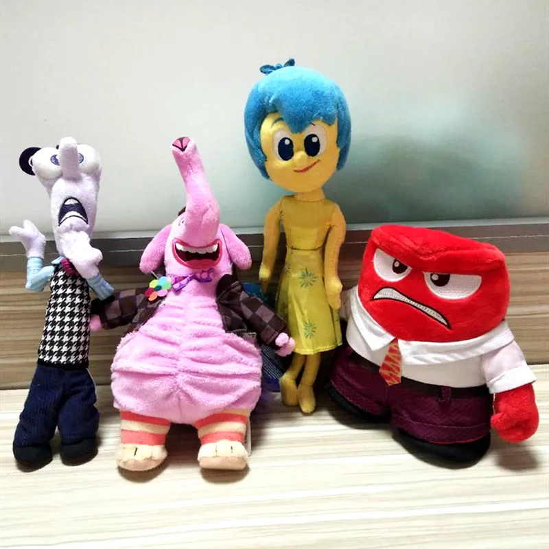 New Inside Out Plush Toy Pixar Movie Joy Anger Sadness BingBong And Fear Doll Children Birthday Gift Collection 4pcs