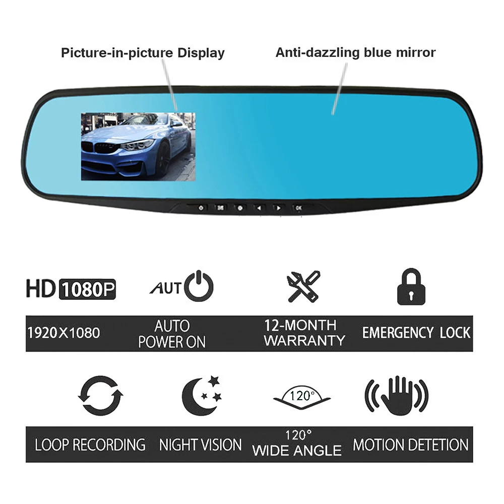 1080P HD Car Dash Camera Vehicle Front DVR Lens Video Recorder Auto Registrar Dashcam practical Portable Durable | Автомобили и