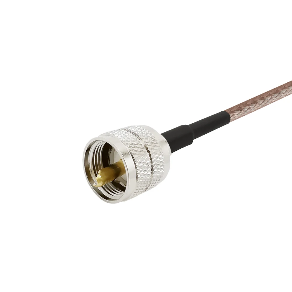 CB Radio Cable 10ft UHF Male to Male PL-259 CB Ham Antenna Cable Ancable 50 Ohm Low Loss RG58 Coax Jumpers