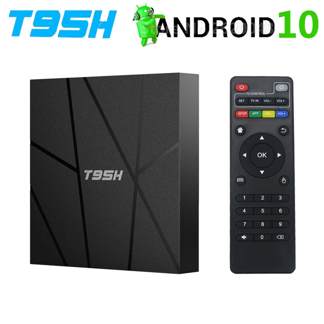 T95H Android TV Box 10.0 2GB RAM 16GB ROM Smart TV Box Allwinner H616  Quad-core 6K TV Box with 64bit,H.265, 3D, 2.4G WiFi, 10/100M Ethernet