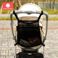 Детская коляска с сетчатым карманом, детская коляска с сеткой для хранения бутылочек, пеленок, органайзер, сумка, держатель, большой размер, аксессуары для коляски