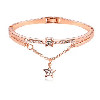 

France Romantic and Elegant Lady Bracelet Bracelet Bracelet Zirconium Pentagram Elegant Rose Gold Lady Bracelet Jewelry Gift