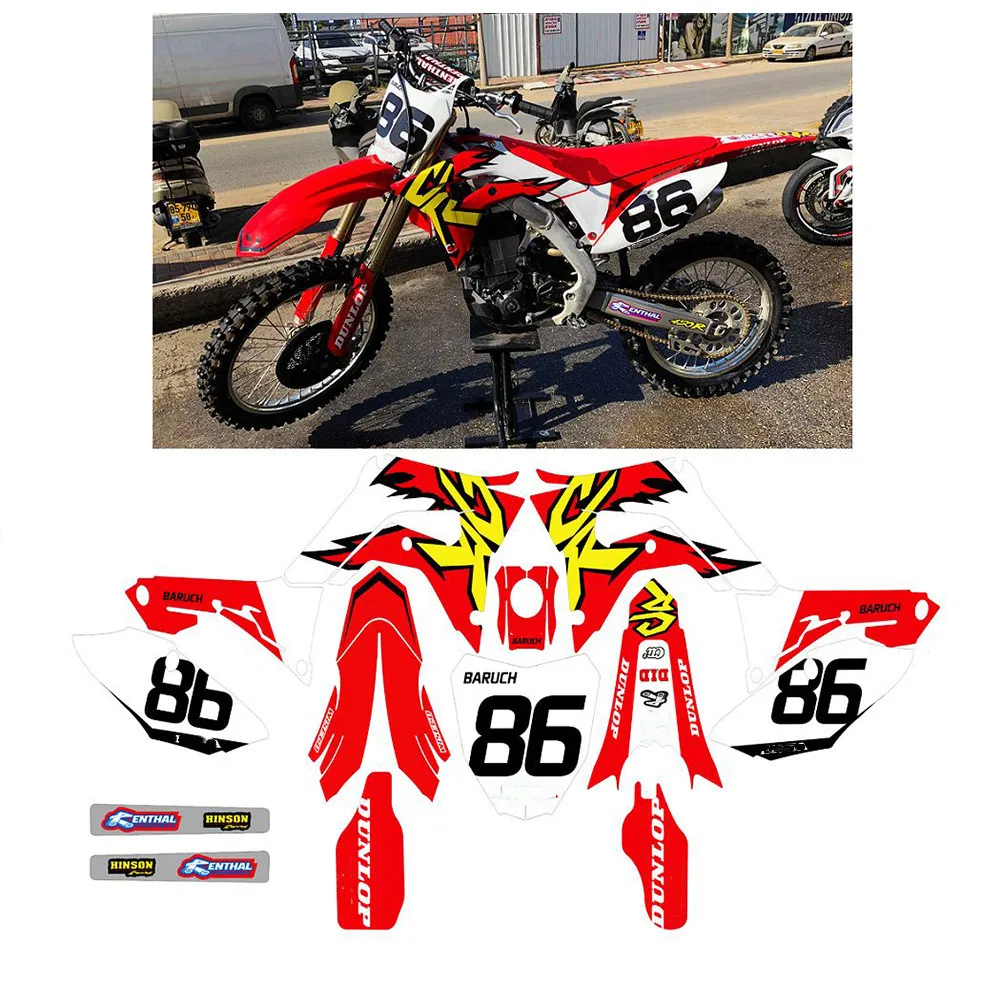 Free customized number name CRF 250R 3M GRAPHICS STICKERS