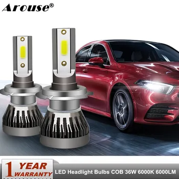 

2Pcs AROUSE Car Headllight H7 LED H4 LED Bulb H1 H8 H11 HB3 9005 9006 HB4 36W 6000LM 6000K Fog Light 12V 24V Auto Headlamp Lamps
