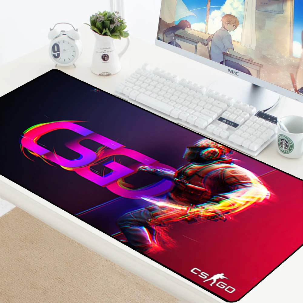 Коврик для игровой клавиатуры и мыши CS GO нескользящий коврик большого размера XL