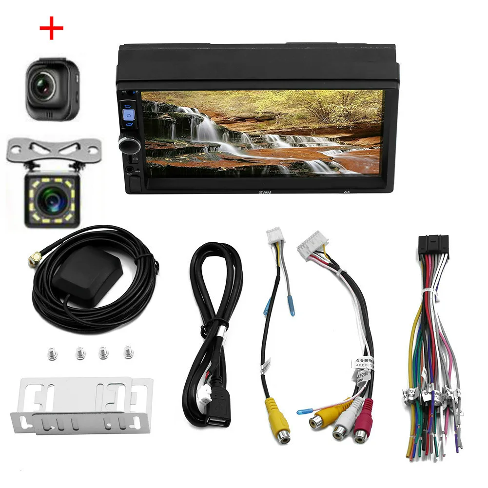 Recorder and 12led 2DIN " Авторадио автомобильный стерео MP5 плеер сенсорный экран Android gps BT FM 1 Гб+ 16 Гб - Цвет: Recorder and 12led