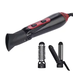Горячая воздушная щетка 3 в 1 Профессиональный фен и выпрямитель для волос и бигуди Утюг Электрический Салон инструмент для укладки волос