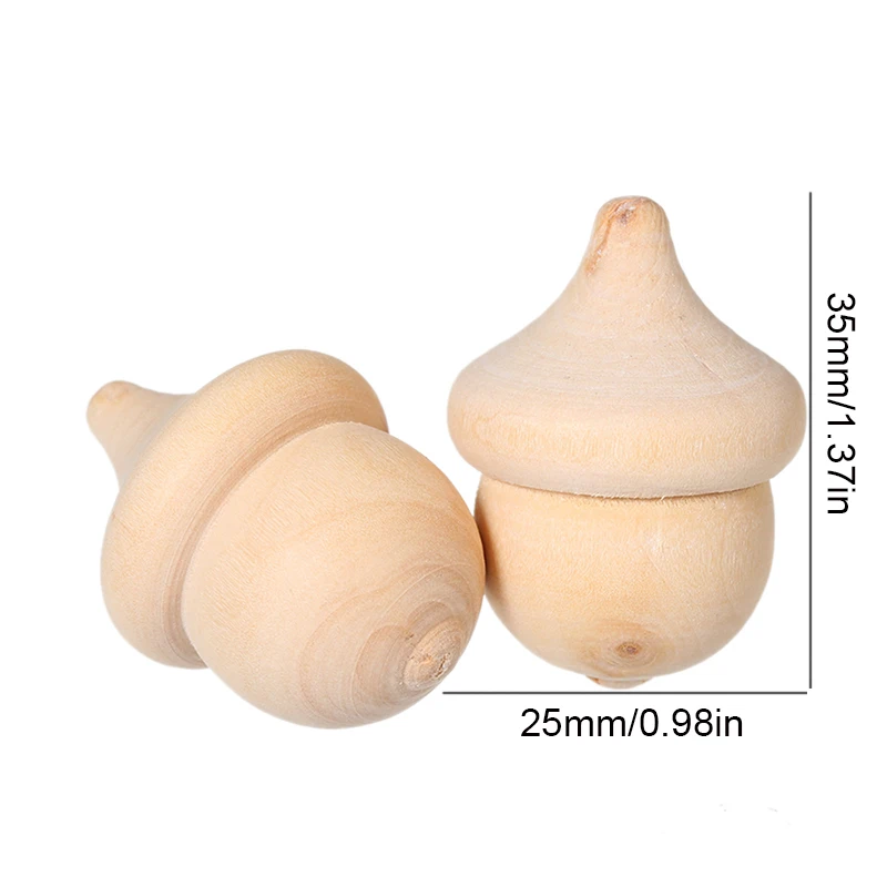 40PCS/Lot 35x25mm Wood Crafts DIY Small Pine Cones Design Home Decoration Unfinished Wooden Blank For Kids Handmade Wood Craft