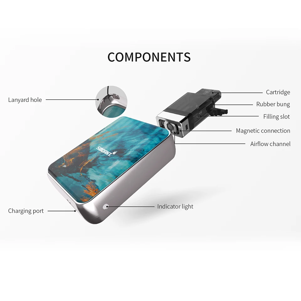 Новый Smoant Харон Детские 750 мА/ч комплект 2 мл Pod Vape электронная сигарета 1.2ohm Ni 80 0.6ohm