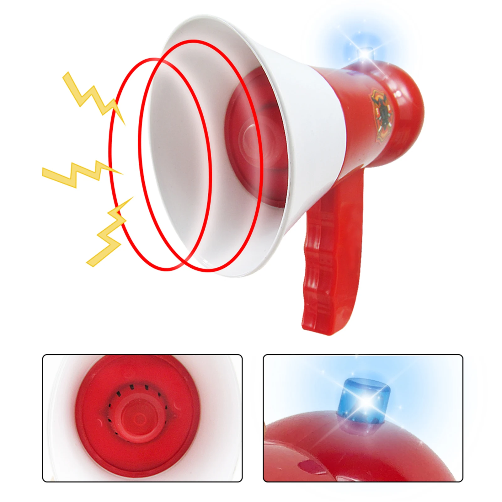 Kids Pretend Police Role Cosplay Toy Mini Megaphone Toy Plastic Loudspeaker Children Christmas Gift Party Role Game