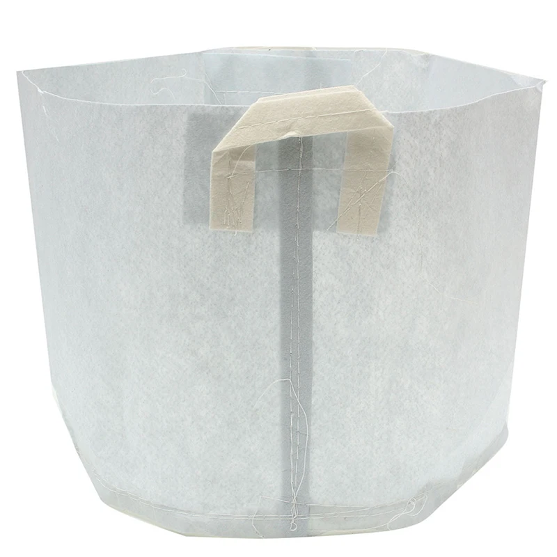 5x нетканых материалов завод растут сумки Смарт горшки Контейнер Белый, 50 галлонов