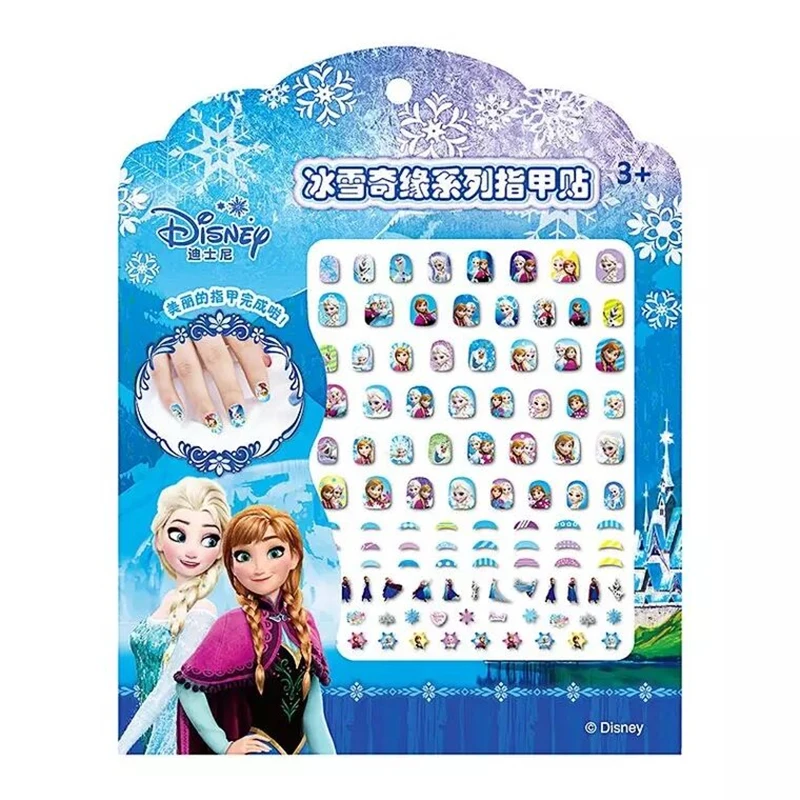 1pc Nail Stiker 1 шт./компл. DISNEY Замороженные Анна и Эльза из мультфильма «Холодное сердце для душа с героями мультфильмов дети День рождения украшения поставки картон торт 24 кексов - Цвет: 1pc Nail Stiker