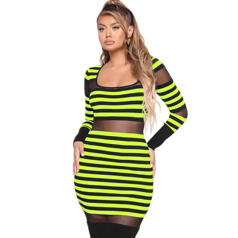 

2019 New Women Mesh Sexy Night Club Party Dress Ladies Autumn Bodycon Sexy Dress Women Vintage Elegant Long Dresses Robe Female