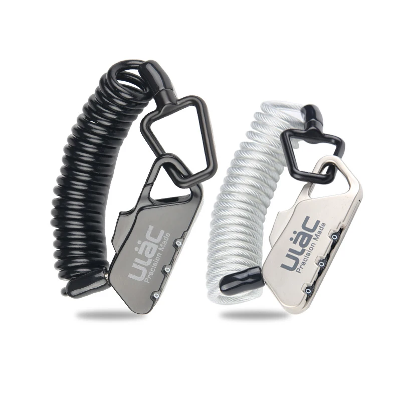 

ULAC Mini Bike Lock 1200mm Fold Backpack Cycling Helmet Bicycle Cable Lock 3 Digit Combination Anti-theft Bike Bicycle Lock