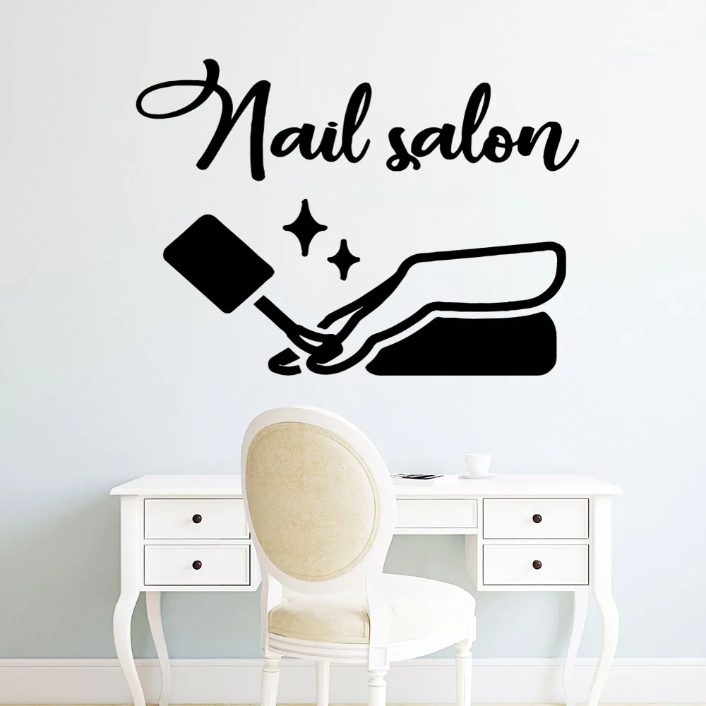 Cartoon Nail Salon Self Adhesive Vinyl Wallpaper For Baby S Rooms Home Party Decor Wallpaper Wall Stickers Aliexpress