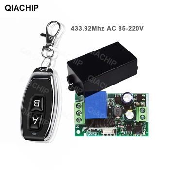 

QIACHIP 433Mhz Universal Wireless Remote Control Switch AC 110V 220V 1CH RF Relay Receiver Module + RF 433Mhz Remote Transmitter