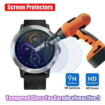

2 Pcs/Lot Hot SmartWatch Screen Protector Film Premium 2.5D Tempered Glass Protective Films for Garmin Vivoactive 3 Transparent