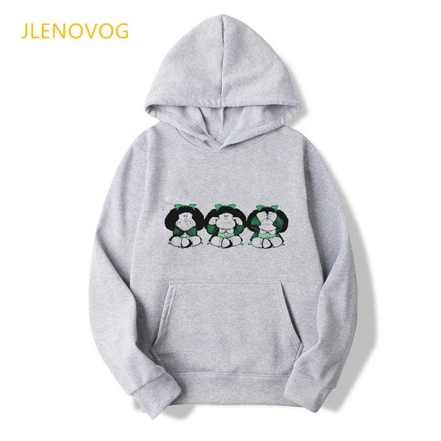 Toda Mafalda Print Hoodies Women Men Hooded Sweatshirts Harajuku Hip Hop Hoodies Sweatshirt Streetwear Tracksuit Winter Clothes Y0102028h