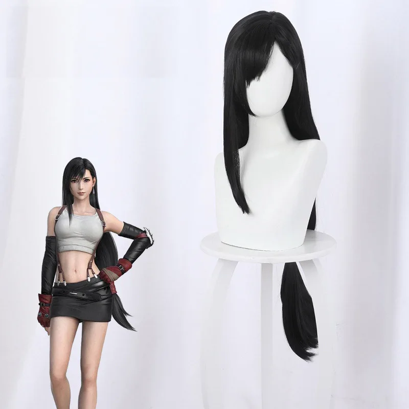 Final Fantasy VII Remake Tifa Cosplay Wig Tifa Lockhart Costume Headwear Accessories Halloween Woman Game With Straight Hair1 (2)
