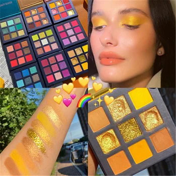 

Women Eye Cosmetics Eyeshadow 9Colors/Set Shiny Matte Glitter Pigment Eye Shadow Pallete Makeup Palette Women Make Up Set