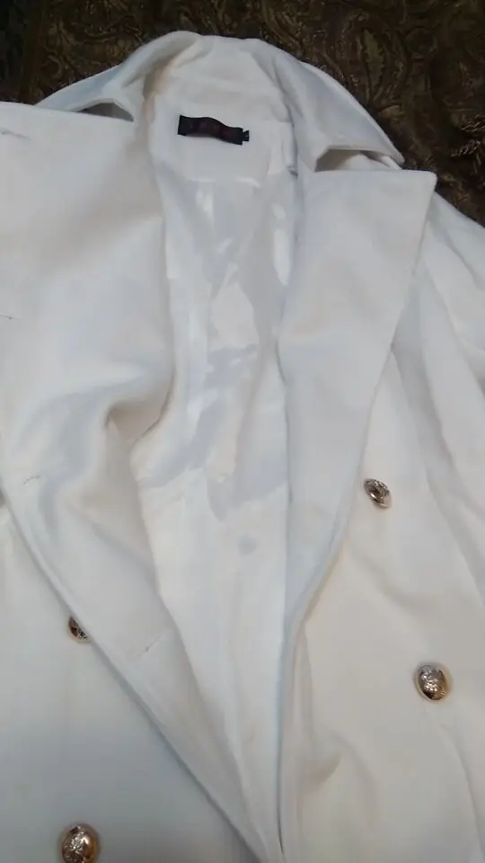 Двубортный винтажный белый пуговица для пальто женские пояса для пальто Тонкий длинный Тренч женский зимний однотонный офисный Тренч