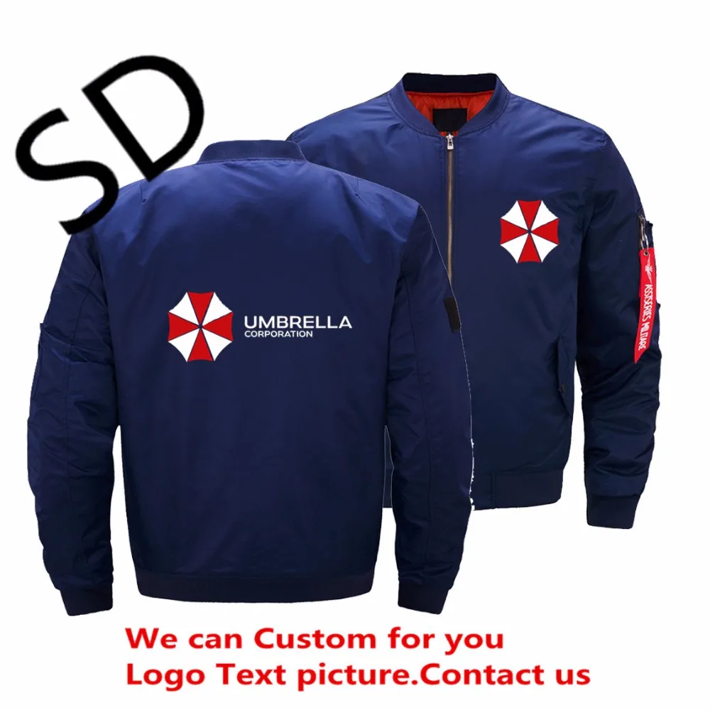 Dropshipping USA Size Umbrella Corporation Jacket Men Game Printed bomber jackets and coats streetwear hombre 5XL