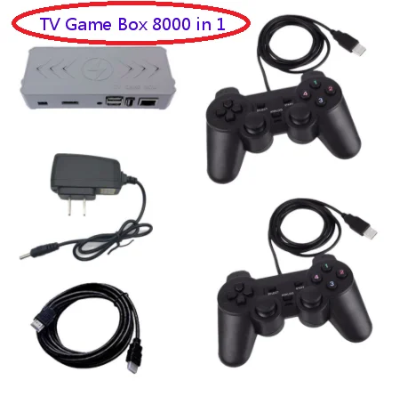 

TV Game Box Mini Game Console Retro Video Game Console Built-In 8000 Games 1-4 players play together with gamepads Best Gift