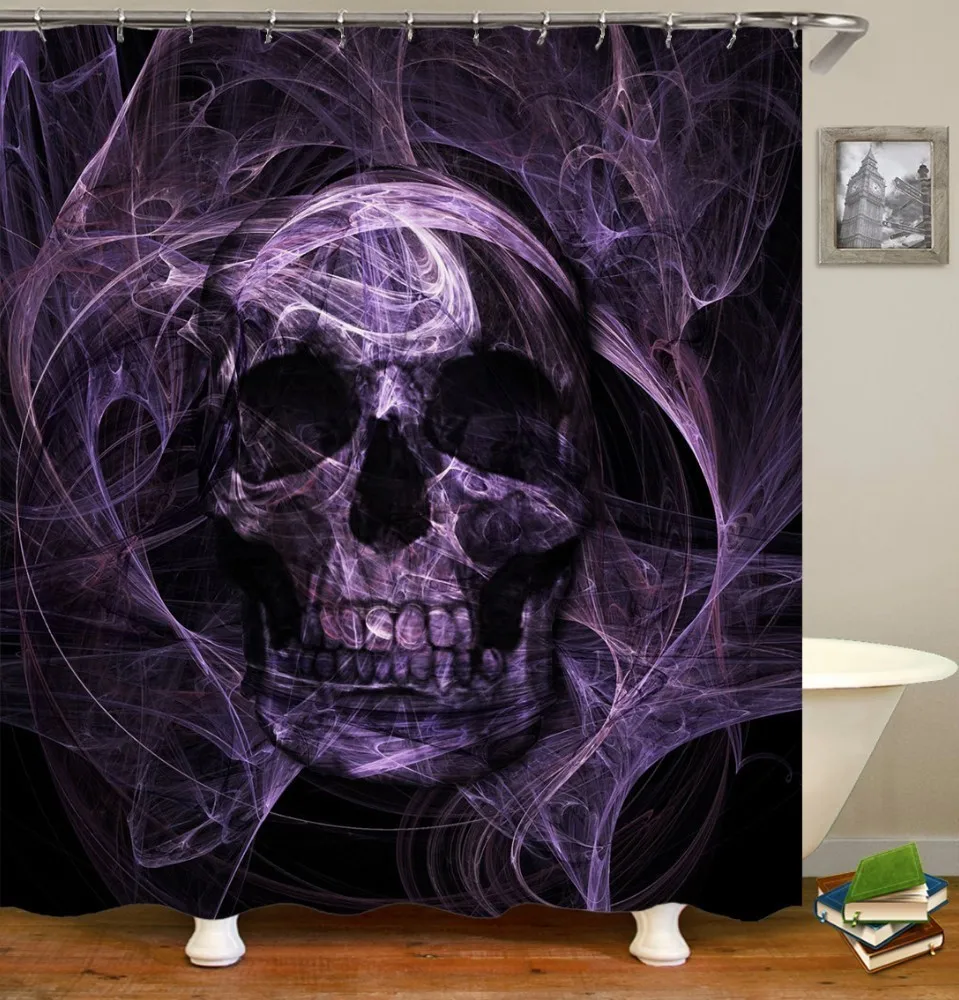 Jack-Skellington-Halloween-Shower-Curtain-Bape-Bathroom-Douchegordijn-Pascoa-Cortina-Splatoon-Miniaturas-Waterproof-Groot (2)