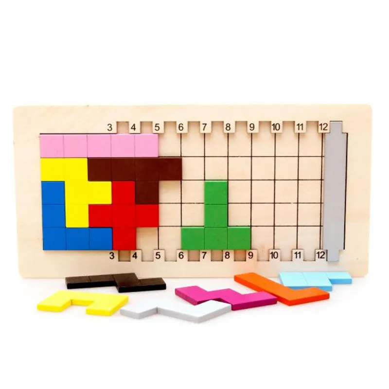 Красочные деревянные игры Tangram, головоломка, игрушки для детей дошкольного возраста, Игрушки для раннего развития, детский подарок