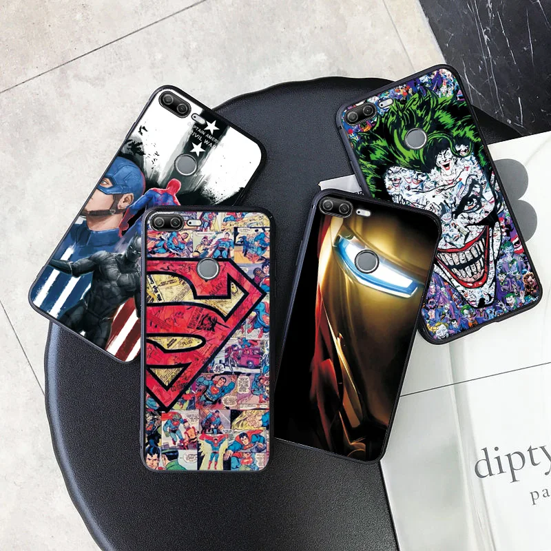 Для huawei Honor 9 lite чехол для Honor 10 lite 8lite чехол для huawei Honor 10 20 10i 20i Человек-паук Мстители черный чехол ТПУ