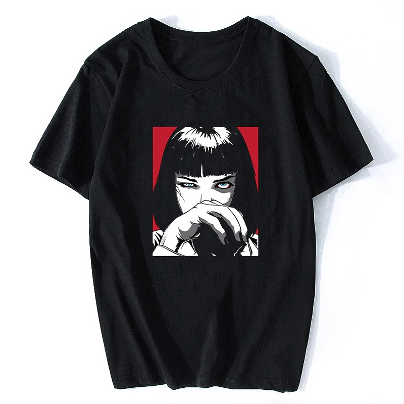 

Quentin Tarantino Pulp Fiction Mia Vintage Men/women Fashion Men Cotton Movie 90S T-shirt Streetwear Punk Rock Aesthetic Clothes