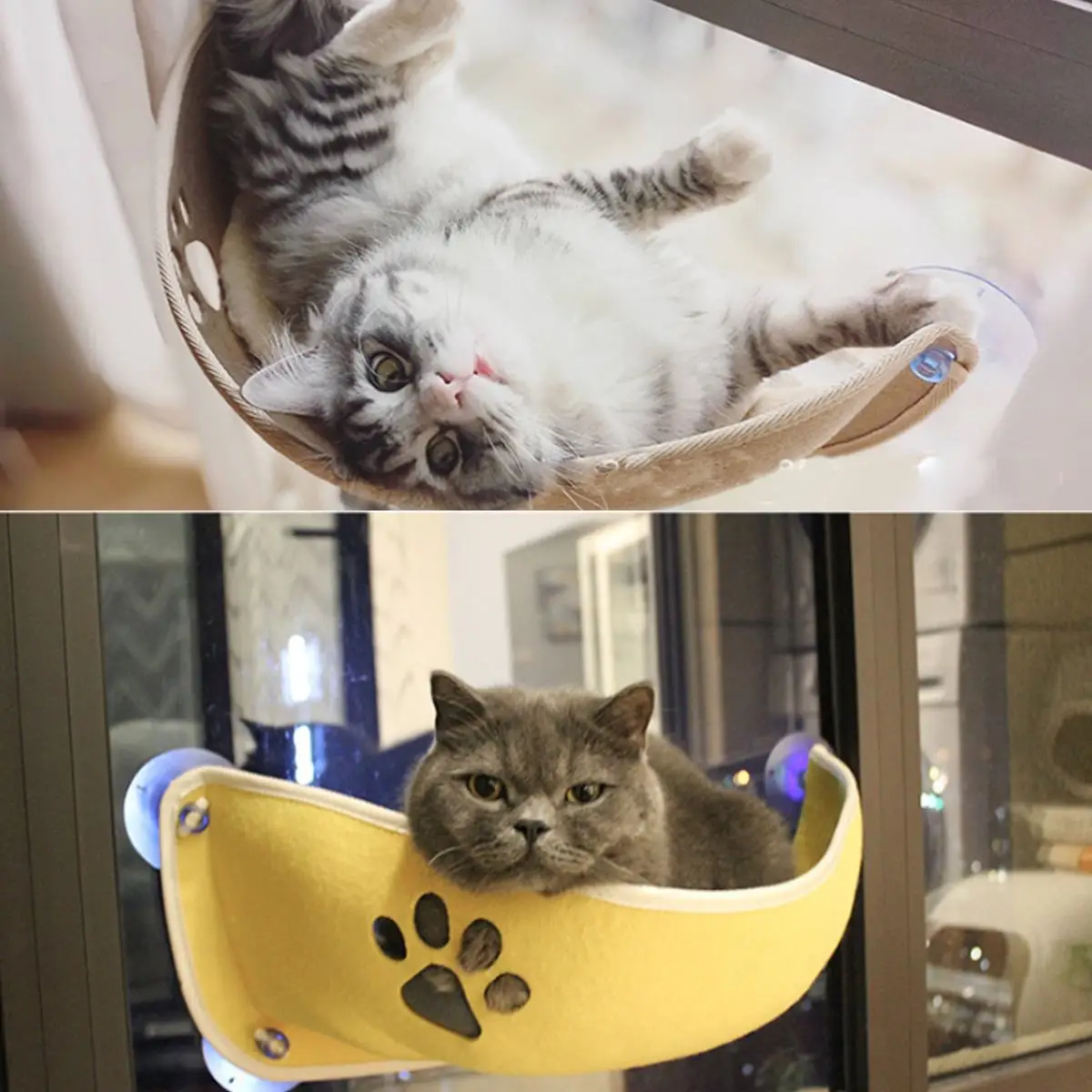 

Hanging Cat Bed Mat Soft Cat Hammock Window Hammocks Kennels 20KG cat Safe Hanging Shelf Seat Beds Cover Cushion