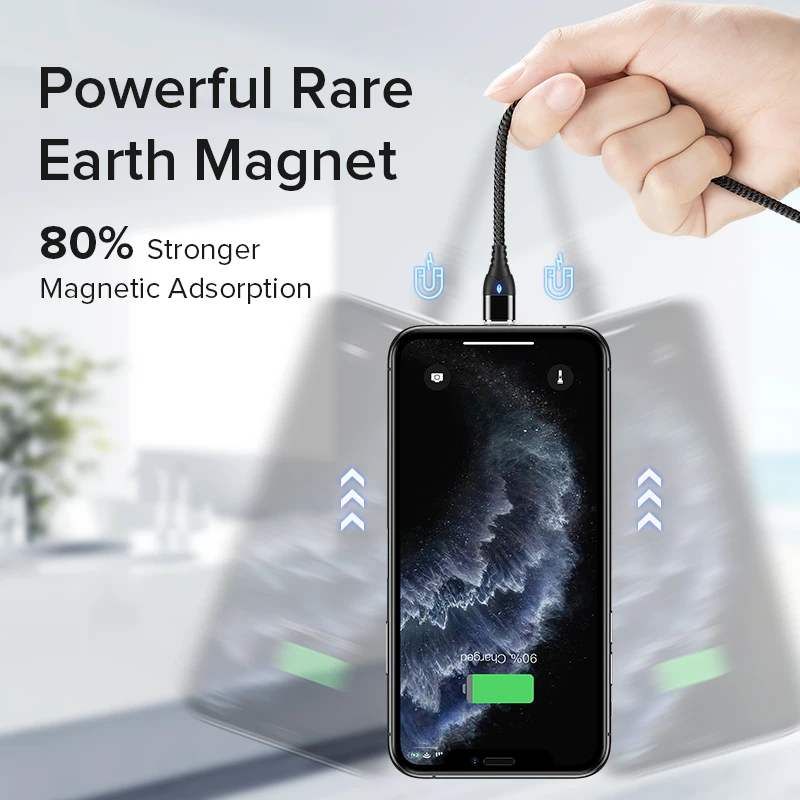 Магнитный кабель GETIHU 3A Micro USB Type C магнитный шнур для быстрой зарядки телефона