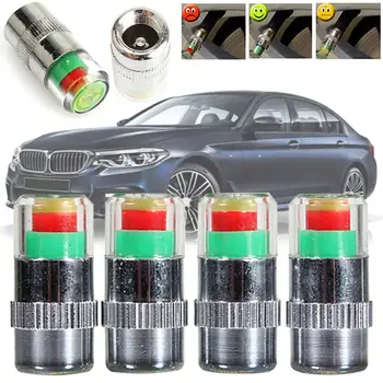 

4Pcs Auto Tire Pressure Monitor Tyre Gage Alert Sensor Indicator Valves Caps Tyre Pressure Monitoring System
