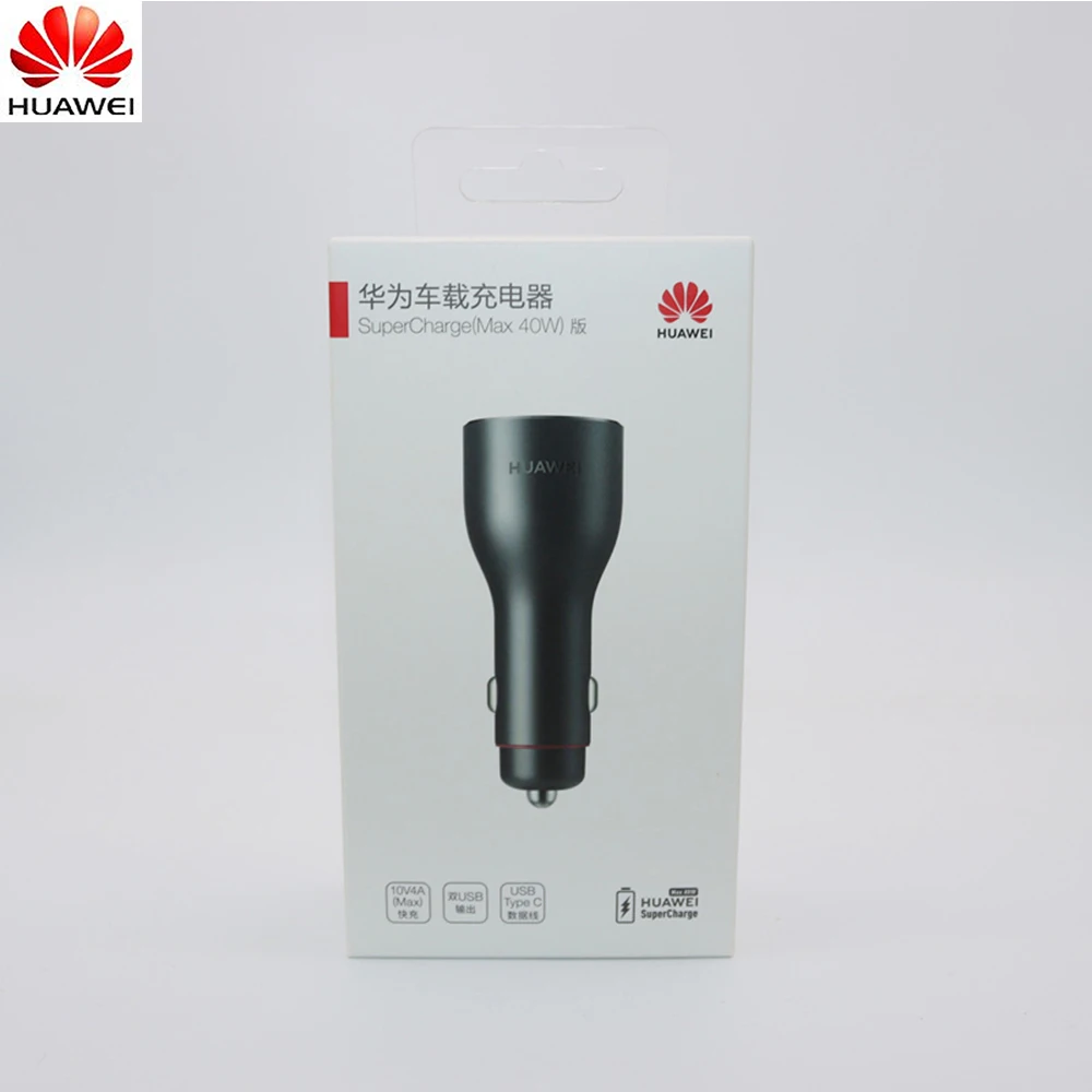 Оригинальное автомобильное зарядное устройство HUAWEI CP37 Supercharge 2 Max 40 Вт 10 в 4A черный двойной USB 5A type C кабель для mate 30 20 Pro mate 20 RS Nova