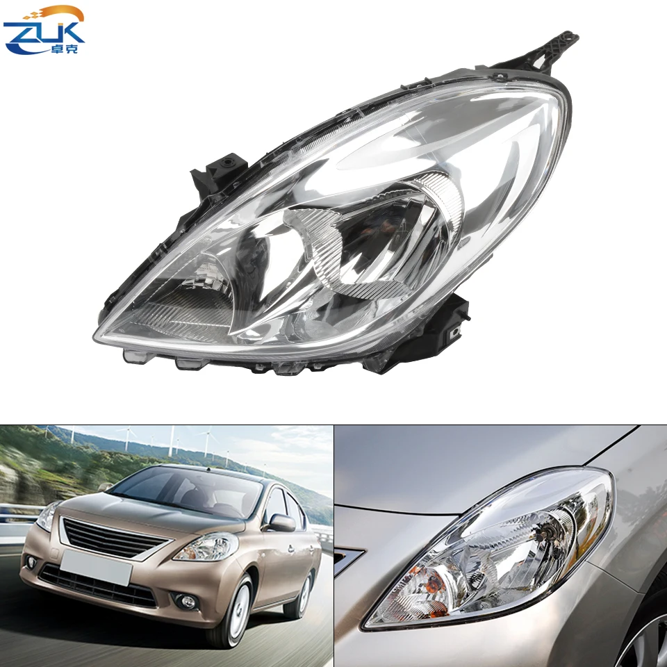 ZUK левый и правый спереди головной светильник лампа для NISSAN N17 Latio Versa седан Almera Sunny