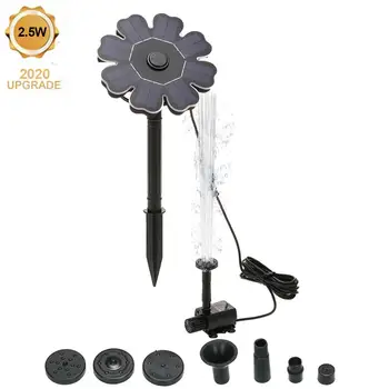

Solar Fountain Pump 2.5W Waterproof Solar Panel with Submersible Pump Solar Powered Fountain Kit for Bird Bath Garden Fountain