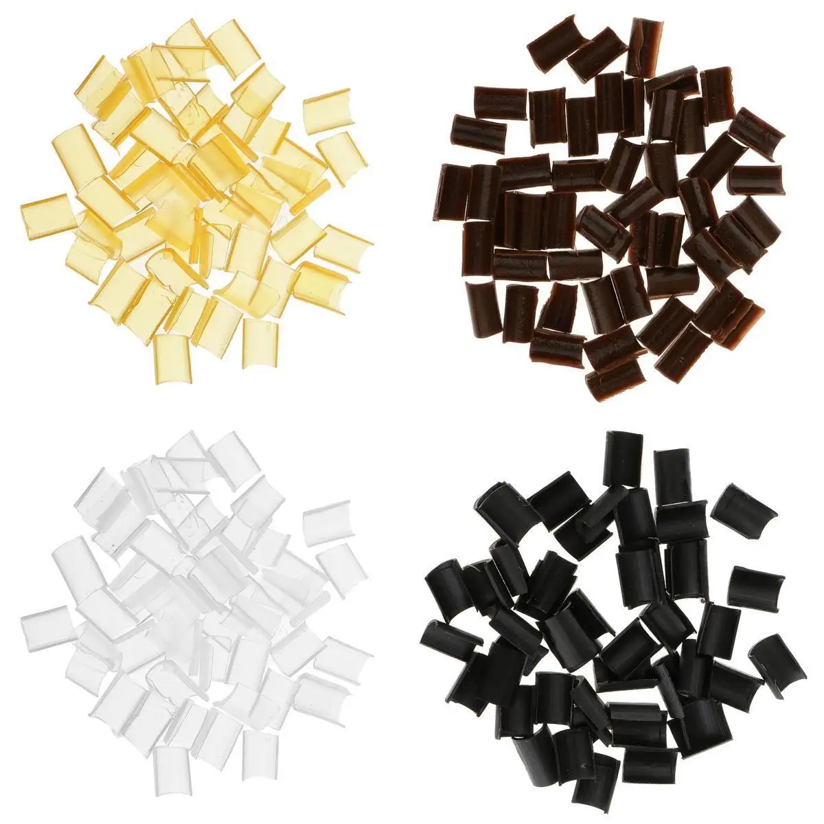 200 Lot Hair Extension U Tip Keratin Granule Rebond Hot Fusion Glue 4 Colors