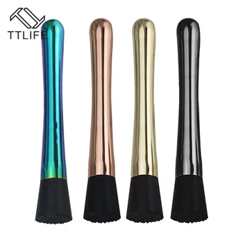 

TTLIFE Drink Fruit Muddlers Ice Crusher Barware Bar Tools New Cocktail Muddle Stainless Steel Bar Mixer Ice Crushing Bar Tools