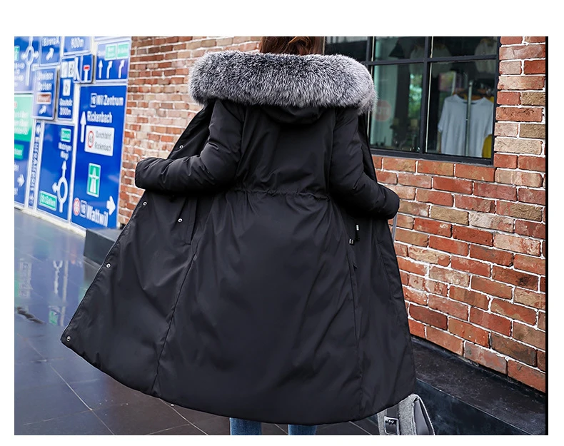 Женская зимняя куртка, Двусторонняя одежда, 2019 X-Long, Новое поступление, Модное теплое плотное Женское пальто, длинные пальто, парка, женские